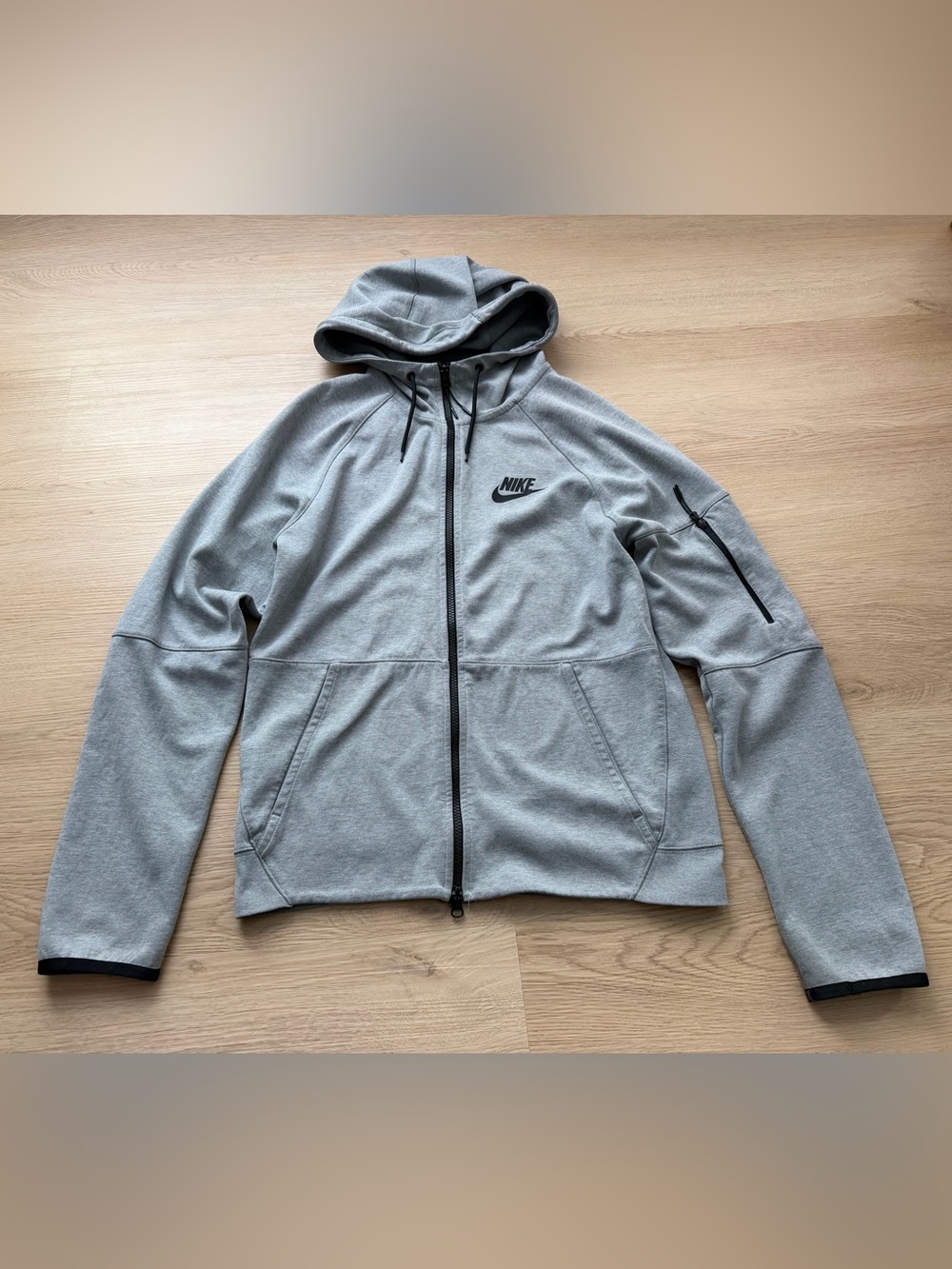 Nike Mens Gray Hoodie Full Double Zip Hoodie DD5284-002 Size S
